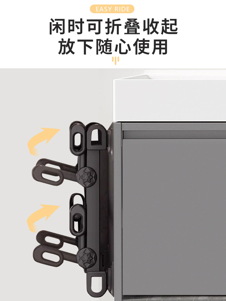 折叠鞋架小窄门口置物架入户门后上鞋架子壁挂式宿舍鞋子收纳神器 【升级加粗款】可折叠-50cm长【可放4双鞋】