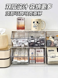 茶包收纳盒茶叶胶囊咖啡带盖防尘置物架办公室茶水间桌面整理架柜 【奶油黄三层】容量升级✅0异味