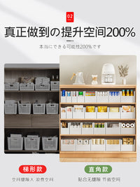 日本厨房整理盒桌面收纳盒直角浴室收纳柜宿舍家用杂物零食储物筐