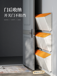 门后鞋架壁挂式免打孔拖鞋架子收纳神器宿舍鞋盒置物家用门上鞋柜 【❤亏本冲量】1个装（纯白色）