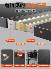 梦创微波炉置物架厨房多功能多层烤箱架子家用电饭煲台面收纳支架 皓月白【伸缩款加高加粗】三层65cm+6钩+全套配件