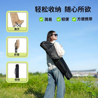 问露户外加棉带脚拖月亮椅可坐可躺露营椅阳台休闲椅懒人沙发躺椅 绿色高背月亮椅不可调节+送收纳袋