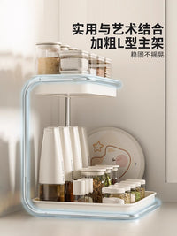 川岛屋调料品置物架厨房家用多功能台面不锈钢调味料盐罐收纳架子
