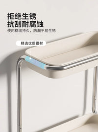 川岛屋调料品置物架厨房家用多功能台面不锈钢调味料盐罐收纳架子