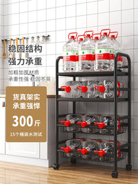厨房置物架落地多层微波炉锅具家用架子多功能小推车收纳架储物架