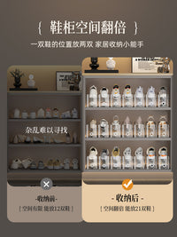 鞋子收纳神器鞋柜省空间分层鞋盒收纳盒透明折叠隔板放鞋托鞋架