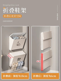 超薄鞋柜家用门口入户靠墙壁挂式鞋收纳神器极防尘省空间室内好看