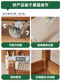 可移动沙发边几侧边柜简约玻璃茶几迷你角几小桌子卧室床头置物架 拾光玻璃移动边几【茶色】