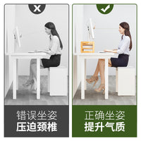 办公电脑增高架显示器托架台式桌面楠竹置物支架垫高底座实木屏幕 黑色 60款