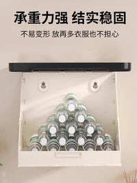 浴室壁画收纳箱卫生间放衣服神器防水免打孔壁挂折叠收纳柜置物架
