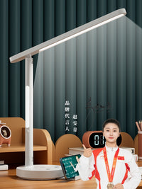 德国台灯护眼学习专用学生防近视国AA级书桌宿舍床头灯带USB插座 三色光-带USB口【线长1.8米】