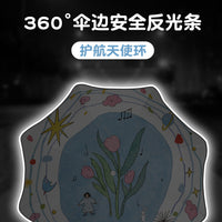 知伞安全圆角自动晴雨伞两用彩胶防晒防紫外线折叠太阳伞遮阳学生
