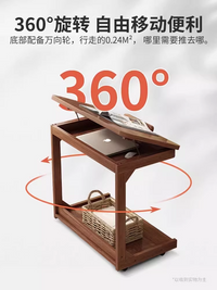 边桌可移动沙发边几客厅家用小桌子置物架阳台小茶几卧室床边桌 【外贸款】原木40*40*63CM⭐升级加固，用料更足