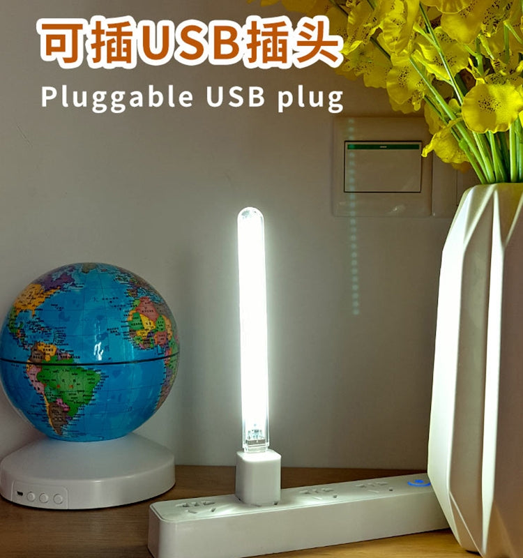 高亮USB节能小夜灯5V带摸开关灯学生床头书桌宿舍护眼露营灯 24灯触摸开关 (暖光)