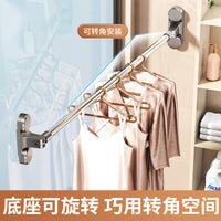 双吸盘可伸缩毛巾杆卫生间壁挂毛巾架免打孔置物架浴室收纳架挂架