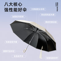 欧冉全自动环扣雨伞男大号加大加固抗风学生上学女晴雨两用防晒伞
