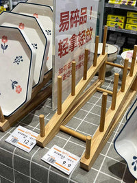 木质A4书本展示架书籍陈列收纳架化妆贴纸置物架茶饼超市碗盘架 松木6格