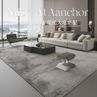 地毯客厅2025新款轻奢高级感灰色极简免洗可擦卧室床边现代沙发毯 泊雾 180*200 【小户型的选择】