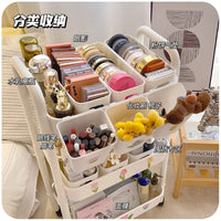 默默爱 小推车落地多层可移动放零食收纳架卫生间化妆品置物架