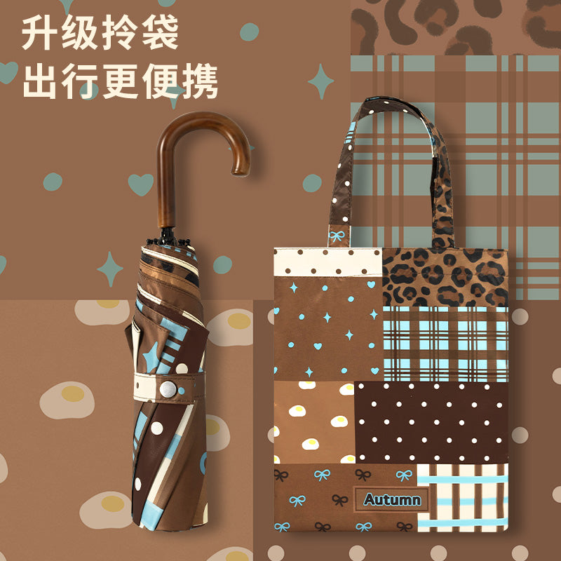 知伞弯钩太阳伞防晒防紫外线晴雨伞两用女手动加大折叠抗风遮阳