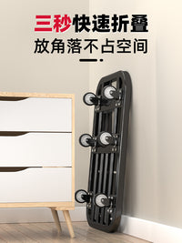 手推车拉货折叠搬运车家用小拉车平板车便携行李快递小拖车拉杆车 4轮固定款【37*52cm】载重400斤