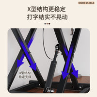 站立笔记本台式折叠电脑桌办公桌上增高架可升降桌移动站着工作台