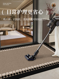 新款入户门地垫门垫门口地毯可裁剪高级入门家用脚垫复古免洗耐脏 剑麻纹墨晔 80*100一线大厂+品质保真