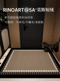 新款入户门地垫门垫门口地毯可裁剪高级入门家用脚垫复古免洗耐脏 剑麻纹墨晔 80*100一线大厂+品质保真