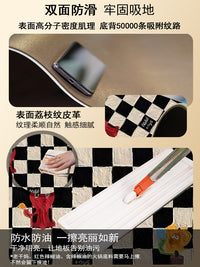 高级皮革入门户地垫pvc可擦洗家用新款免洗门垫裁剪门口防滑脚垫 JP-073【皮革】 100*160cm【牢固贴地 方便搭理】