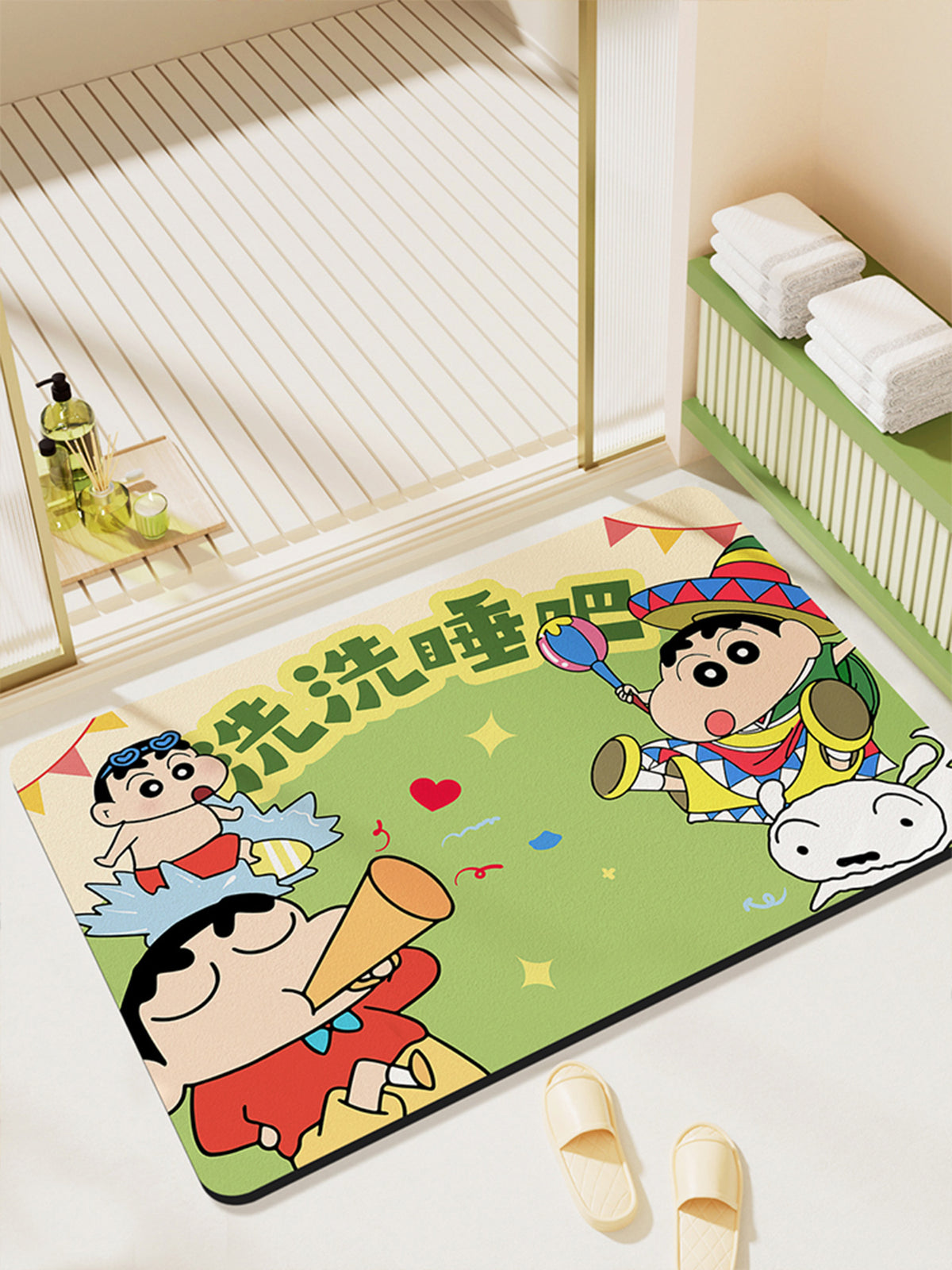 浴室地垫卫生间专用硅藻泥防滑吸水垫厕所门口家用洗澡脚垫防摔 40*60cm【快速吸水】 A 卖萌