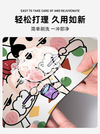 蜡笔小新浴室地垫硅藻泥脚垫厕所门口厨房卫生间防滑垫地毯吸水垫 60x90cm A款-刷牙小新