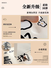 卡通线条小狗入户门地垫入门耐脏进门口pvc地毯可擦免洗门垫脚垫 D欧气小狗1 40*60CM