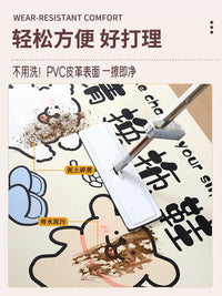 卡通线条小狗入户门地垫入门耐脏进门口pvc地毯可擦免洗门垫脚垫 D欧气小狗1 40*60CM