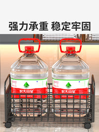 卫生间置物架落地夹缝移动架子厕所脸盆洗衣液浴室缝隙收纳小推车 白色中号