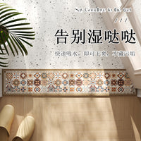 卫生间门槛石地垫极窄长条形地毯浴室门口防滑脚垫子硅藻泥吸水垫 20*80cm 【防滑不移位】 GZC-时光温度2