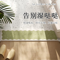 卫生间门槛石地垫极窄长条形地毯浴室门口防滑脚垫子硅藻泥吸水垫 20*80cm 【防滑不移位】 GZC-时光温度2