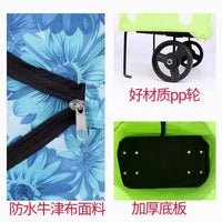 购物包买菜神器折叠便携拖包轻便带轮购物袋买菜包家用买菜小拉车 绿色带轮子购物袋【承重25斤】
