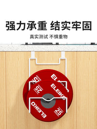 锅盖架厨房柜门上壁挂式置物挂钩放菜板悬挂神器放置砧板收纳架子 双胶贴款-白色
