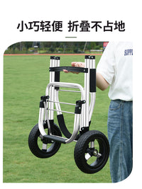 爬楼梯手拉车折叠便携家用上楼搬运神器小推车拉货拖车行李拉杆车 【升级爬楼款+红色购物袋】铝合金车架+TPR静音爬楼轮