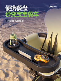 遛娃神器轻便溜娃手推车婴儿可折叠一键收车小型宝宝便携口袋推车 珊瑚粉-升级款【可拆卸遮阳棚丨全包坐垫】