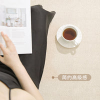 高级感圆形地毯现代客厅沙发茶几毯书房转椅垫摇椅垫卧室床边垫子 驼色 直径120CM