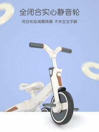playkids宝宝平衡车折叠脚踏车滑行四合一自行车1-6岁手推三轮车 S02-2天使之翼