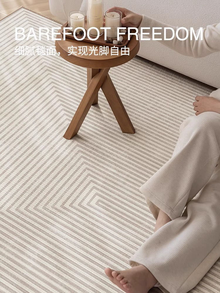 床边地毯卧室主卧高级感客厅2025新款长条沙发茶几脚垫房间地垫子 石崎【升级水晶绒硅胶条底】 100*200cm