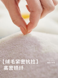卡通圆形地毯卧室房间儿童冬季床边毯女孩男孩脚垫加厚毛绒地垫子 超人水豚 直径80cm【超暖羊羔绒】