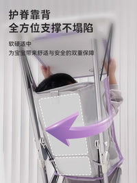 德国KK口袋推车婴儿推车儿童遛娃神器可登机可折叠大童宝宝景观车 酷酷灰-半躺版+扶手+护裆带