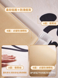 宝宝防摔爬行垫客厅加厚隔音儿童地毯卧室床边睡觉打地铺午睡垫子