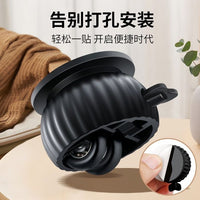 带刹车粘贴式万向滑轮免打孔轴承家用加厚底座静音移动耐磨小轮子 （升级带刹车款）黑色 8个