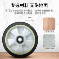 小手推车轮子拉货带轴静音实心塑芯81012寸承重轱辘老虎车橡胶轮 12寸塑心橡胶轮（30mm轴承孔）