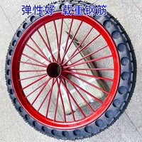 德国进口工地斗车实心轮胎子手推车两轮建筑全套加重工地斗车轮子