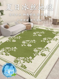 2025新款夏季家用地毯客厅卧室冰丝凉席简约榻榻米垫免洗可擦地垫